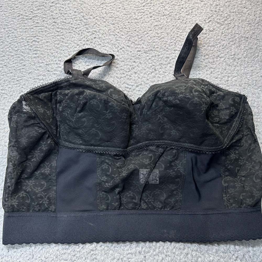 Norvell Bra 42D Longline Bra 2574  Max Support Soft Cup NWOT Old Stock Lace cone